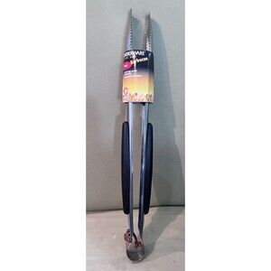 NWT Farberware Stainless Steel Black Handle Classic Series Barbecue Tongs